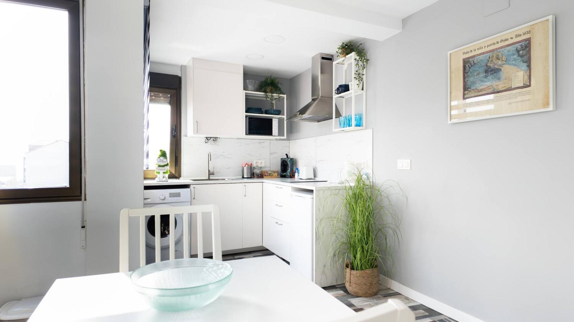 Loft En Gijon - Cimavilla Con Vistas Al Cerro Extérieur photo